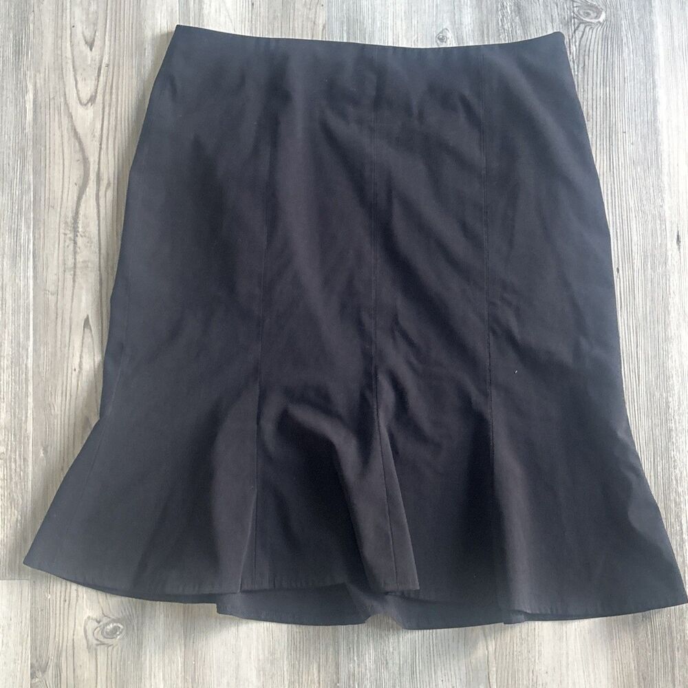 The Limited Black Flare Minimalist Career Work Professional Midi Skirt Size 10